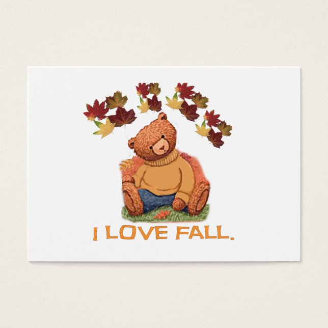Me encanta Fall Teddy Bear (Frente)