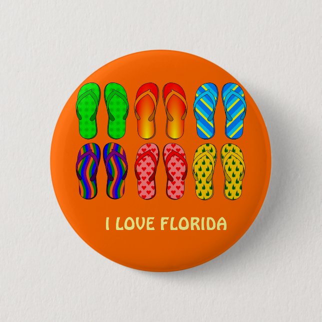 Me encanta Florida, botón de diseño de volteres de (Anverso)