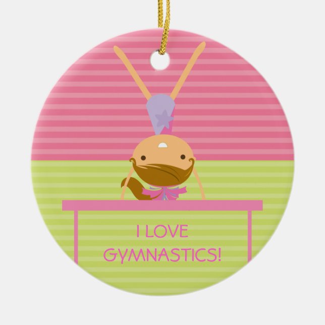ME ENCANTA GIMNASTICA Ornamento navideño (Frente)