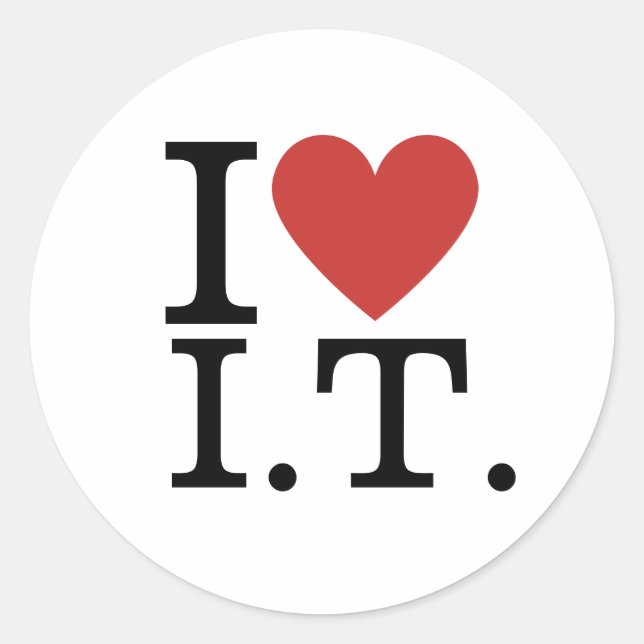 Me ❤️ Encanta I.T. Pegatinas Personalizables (Anverso)