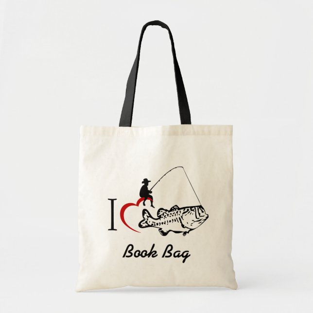 Me encanta ir a la bolsa de libros de pesca (Frente)