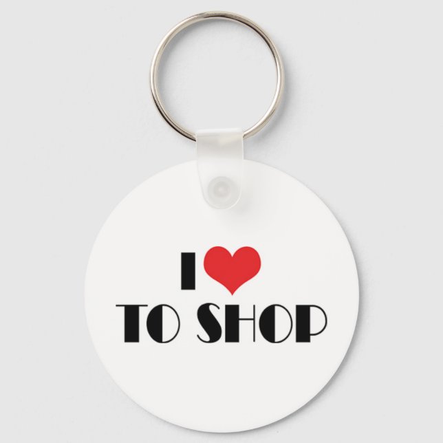 Me encanta ir de compras Llavero (Anverso)