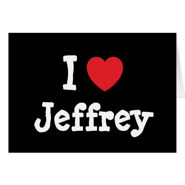 Me encanta Jeffrey Heart T-Shirt (Anverso (Horizontal))