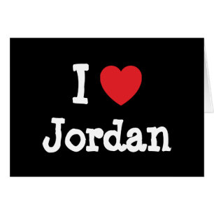 Me encanta Jordan personalizado corazón personali