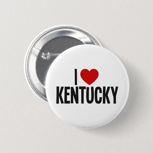 Me encanta Kentucky Botón redondo (Anverso y reverso)