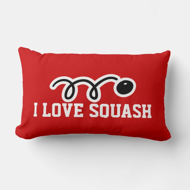 Me encanta la almohada de squash para jugadores y  (Anverso)