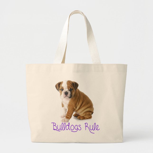 Me encanta la bolsa de Bulldog inglesa de cachorro (Frente)
