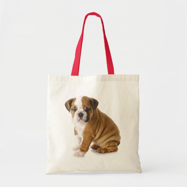 Me encanta la bolsa de Bulldog inglesa de cachorro (Frente)