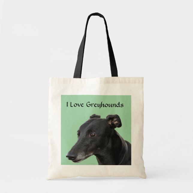 Me encanta la bolsa de canvas de Greyhounds (Frente)