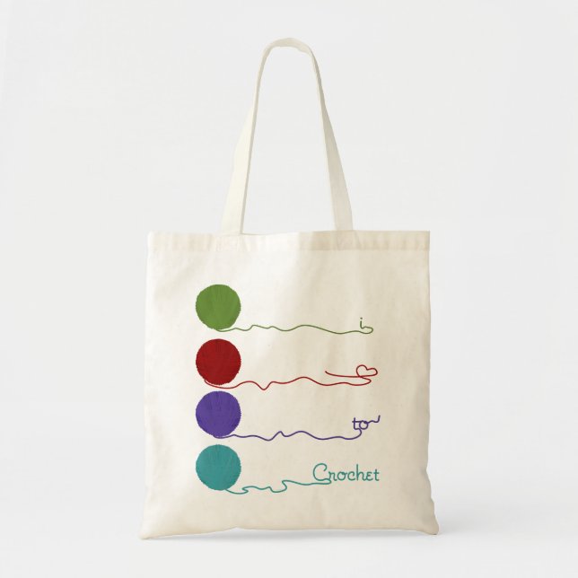 Me encanta la bolsa de crochet (Frente)