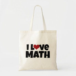 Me encanta la bolsa de tote de matemáticas