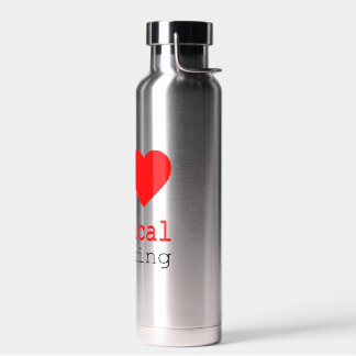 Me encanta la botella de agua del pensamiento crít