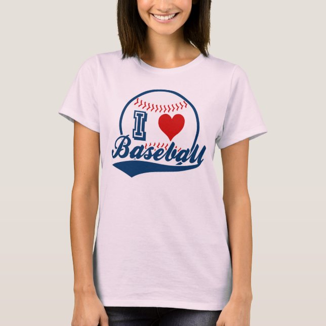 Me encanta la camisa de béisbol (Anverso)