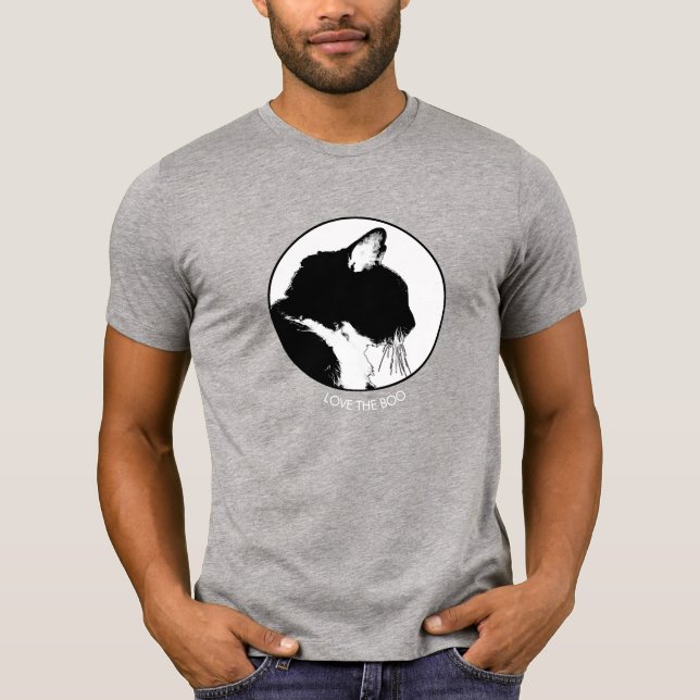 ME ENCANTA LA camiseta BOO Cat, oscura (Anverso)