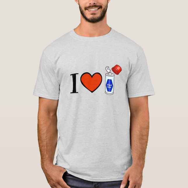 Me encanta la camiseta con crema batida (Anverso)