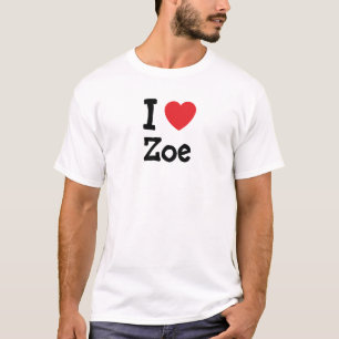 Me encanta la camiseta corazón de Zoe