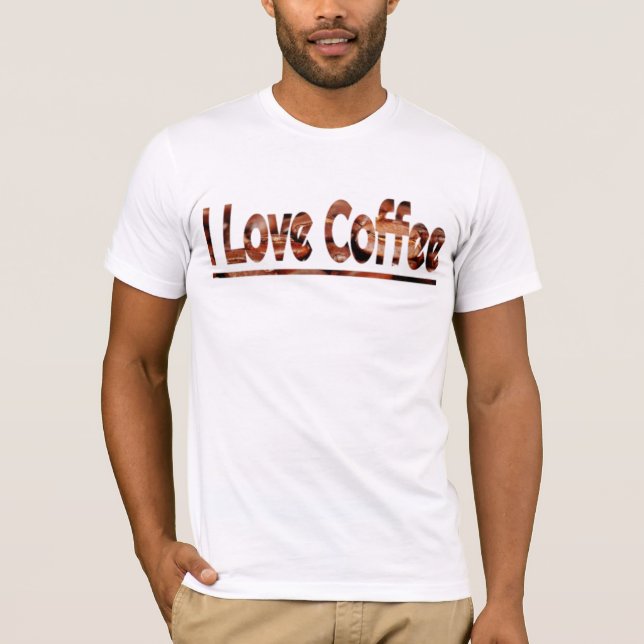 Me encanta la camiseta de café (Anverso)