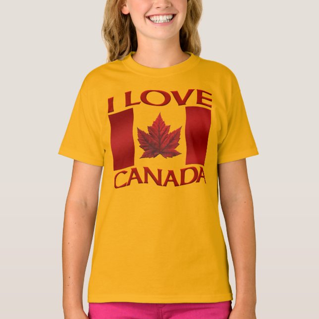 Me encanta la camiseta de Canadá Chica Orgánico (Anverso)
