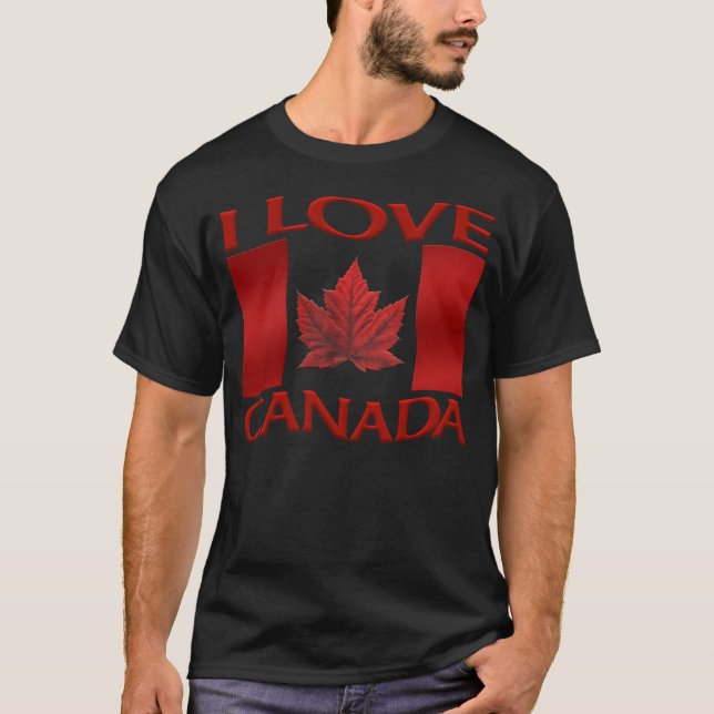 Me encanta la camiseta de Canadá más camiseta de C (Anverso)