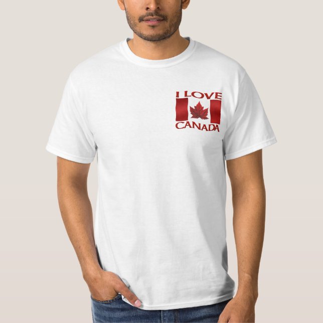 Me encanta la camiseta de Canadá Souvenir Camisas  (Anverso)