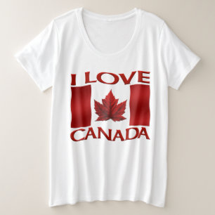 Me encanta la camiseta de Canadá Women's Plus Size
