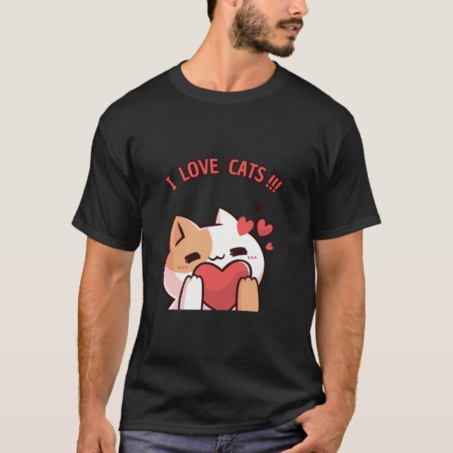 ME ENCANTA LA camiseta DE CATS (Anverso)