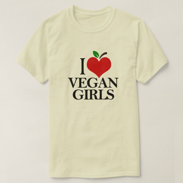 ME ENCANTA LA Camiseta DE CHICAS VEGAN (Diseño del anverso)