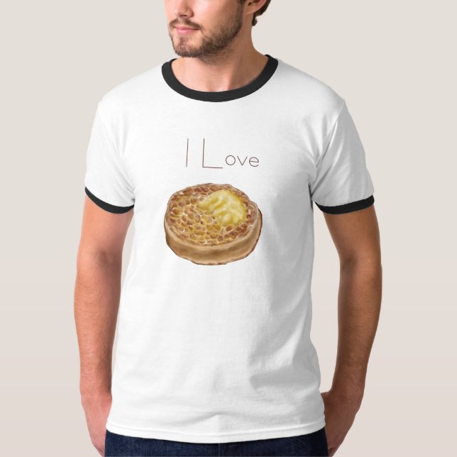 Me encanta la camiseta de crumpets (Anverso)