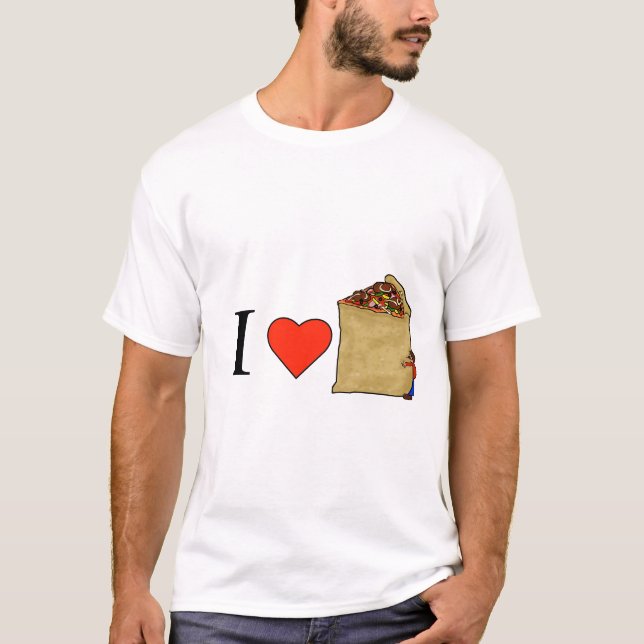 Me encanta la camiseta de Deep Dish Pizza (Anverso)