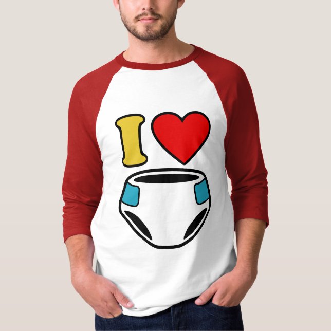 ME ENCANTA LA Camiseta DE DIAPERS (Anverso)