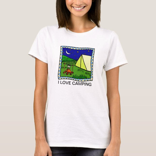 ME ENCANTA LA CAMISETA DE DISEÑO DE CAMPING (Anverso)