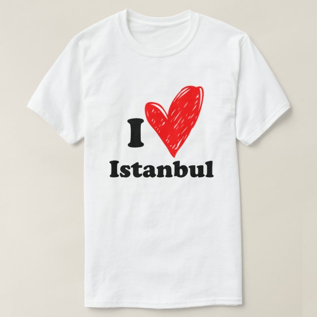 Me encanta la camiseta de Estambul (Diseño del anverso)