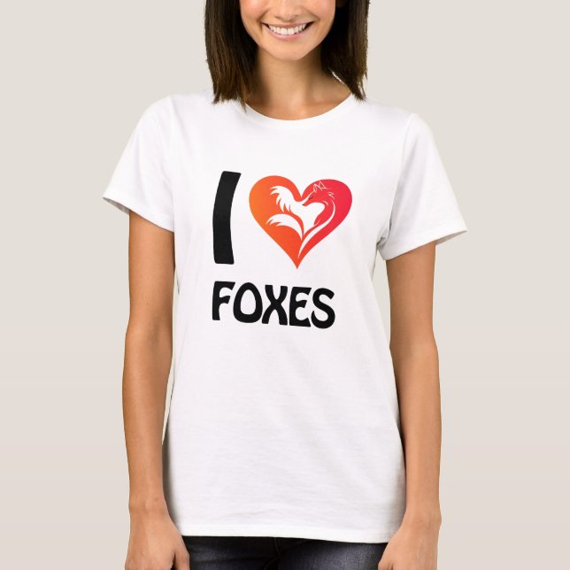 Me encanta la camiseta de Foxes (Anverso)