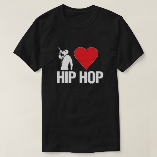 Me encanta la camiseta de Hip Hop (Diseño del anverso)