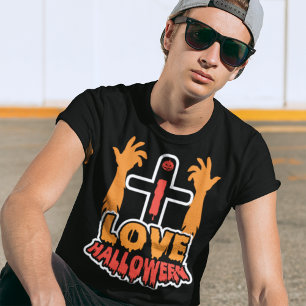 Me encanta la camiseta de las manos zombi escalofr
