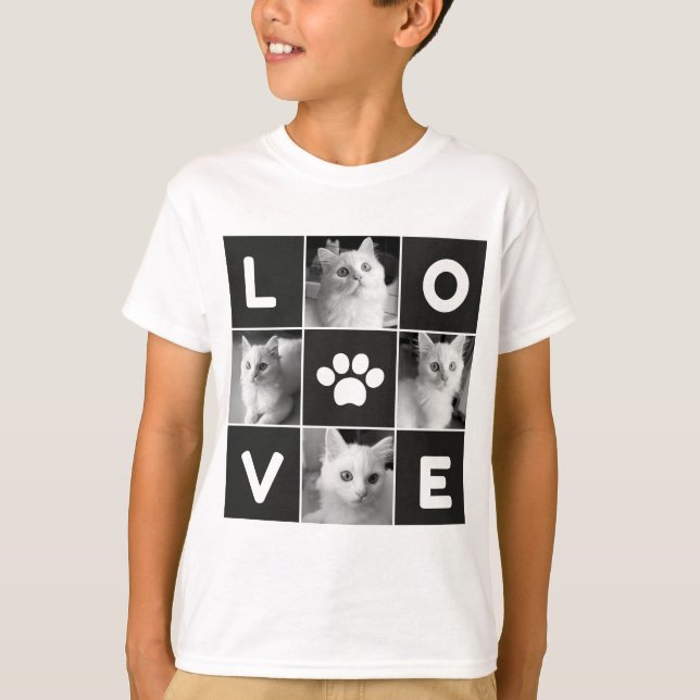 ME ENCANTA LA Camiseta De Los Niños Collages de fo (Anverso)