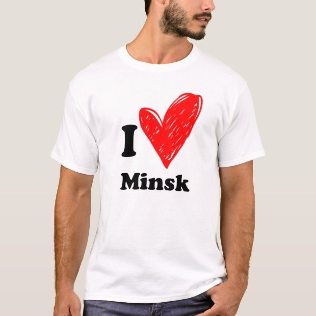 Me encanta la camiseta de Minsk (Anverso)