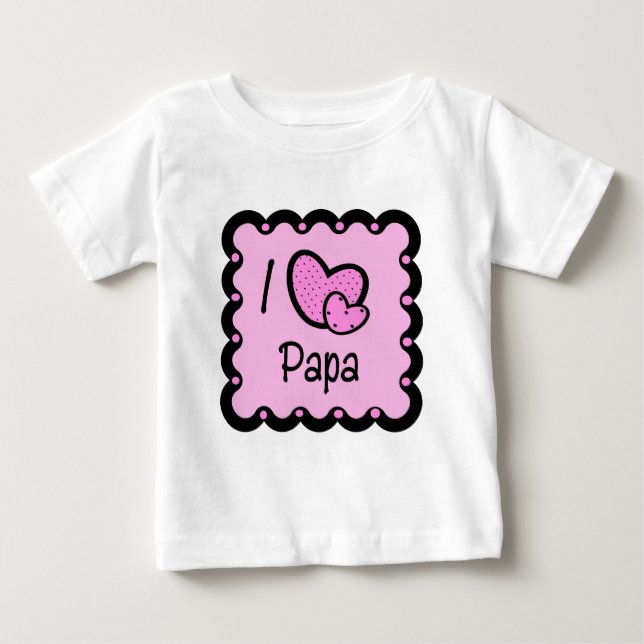 Me encanta la camiseta de Papa Cute (Anverso)