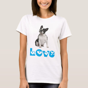 Me encanta la camiseta de perro porcino del Bulldo
