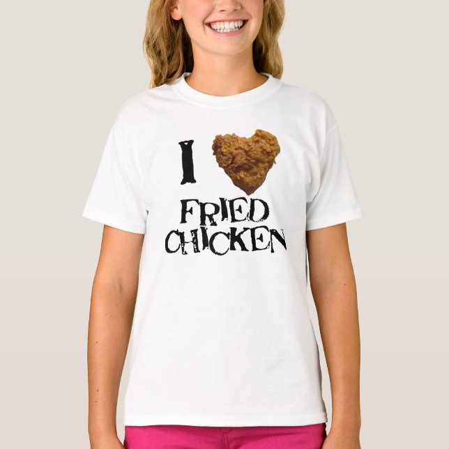Me encanta la camiseta de pollo frito (Anverso)