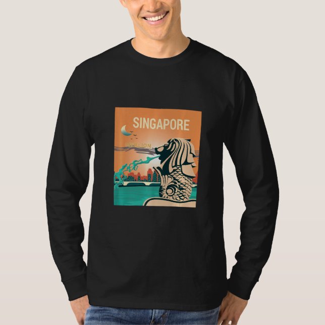 Me encanta la camiseta de recuerdos de Singapur (Anverso)
