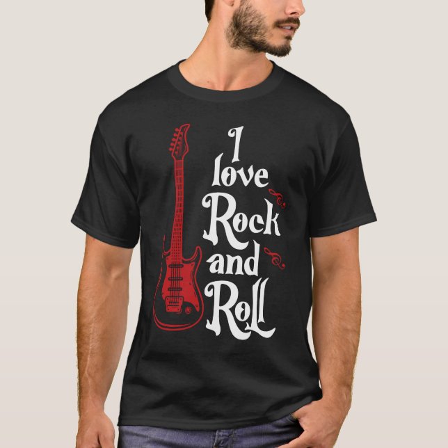 Me encanta la camiseta de rock and roll (Anverso)