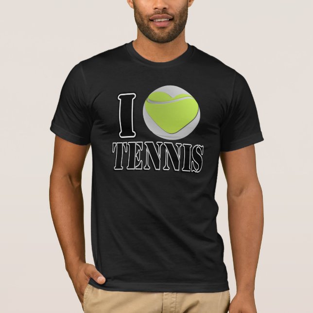 Me encanta la camiseta de tenis (Anverso)