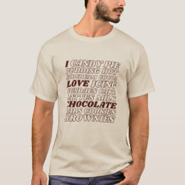 Me encanta la camiseta de texto marrón con todo de