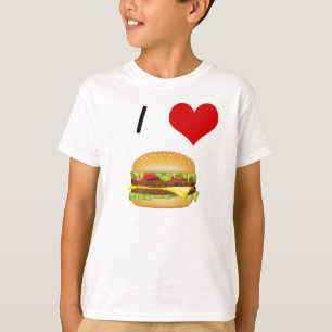 Me encanta la camiseta de un niño con queso