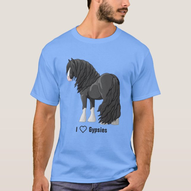 Me encanta la camiseta de Vanner de gitano negro p (Anverso)