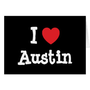 Me encanta la camiseta del corazón de Austin