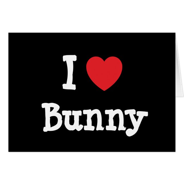 Me encanta la camiseta del corazón de Bunny (Anverso (Horizontal))