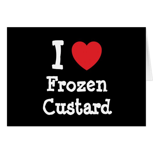 Me encanta la camiseta del corazón de Custard cong (Anverso (Horizontal))