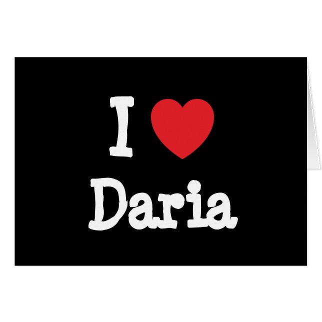Me encanta la camiseta del corazón de Daria (Anverso (Horizontal))